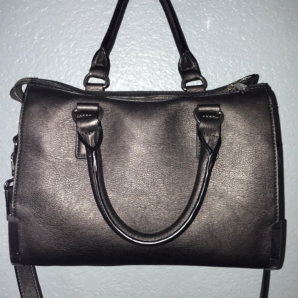 Gun metal purse